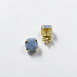 Pendientes de Piedras Preciosas de Aguamarina Cruda de 8-10 mm con Baño de Oro - Product Image 2