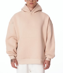 เสื้อฮู้ดดี้สีเบจทรงปกติสำหรับทุกเพศ ยี่ห้อ Handschuhe รุ่นยอดนิยม ผลิตจากผ้าโพลีเอสเตอร์/คอตตอนฟลีซ เป็นมิตรต่อสิ่งแวดล้อม สไตล์สตรีทแวร์ในเมือง คุณภาพพรีเมียม - Product Image 6