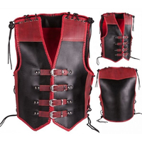 Gilet de moto en cuir unisexe sans manches avec logo personnalisé, faible MOQ, service OEM, haute qualité, best-seller