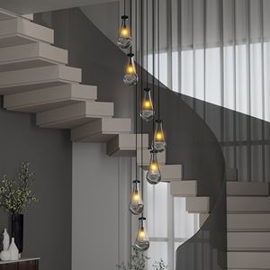 Lámpara Colgante Negra Ajustable de 7 Luces para Comedor y Sala de Estar, Lámpara de Araña Grande Negra para Vestíbulo y Entrada - Product Image 1