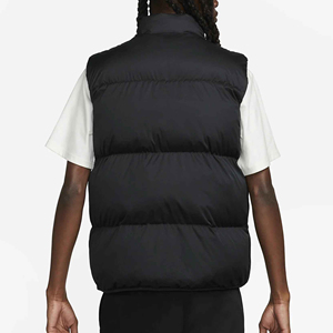 Chaleco Acolchado Negro para Hombre, con Cuello Alto y Cierre Completo, Sin Mangas, para Uso Urbano Casual en Invierno, Venta al Por Mayor OEM - Product Image 4