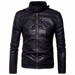 Chaqueta de Cuero de Cordero Negra para Hombre, Chaquetas de Cuero para Hombre, Chaquetas de Cuero de Pakistán - Product Image 4