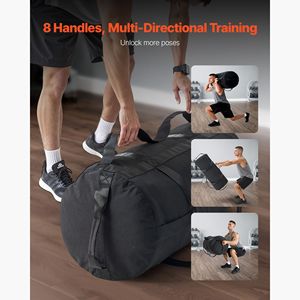 Heavy Duty PVC Workout Sandbag with Power Bags Handles 125 200 Lbs Adjustable Slam Bag Fitness <b>Strength</b> <b>Training</b> 20kg Weight - Product Image 6