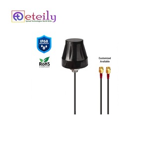 Antenne compacte ETEILY à forte demande, forme coupelle, avec fixation par vis, câble RG174 + connecteur SMA mâle, polarité verticale, pour extérieur - Product Image 1