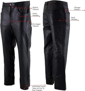 Pantalon de motard décontracté en cuir de qualité supérieure, couleur personnalisée, sur mesure, toutes saisons, pour hommes, Samroz Sports - Product Image 4