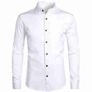 Camisas de Vestir Casuales de Franela para Hombre, para Oficina, Otoño, 100% Algodón, Transpirables, de Secado Rápido, Color Granate, Manga Larga, Cierre de Botones - Product Image 1