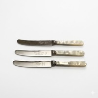 Service de couverts de luxe en argent sterling Victorien Edwardien antique, avec manche orné de nacre et motif poisson gravé, compatible lave-vaisselle