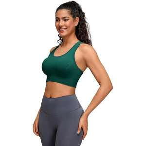 Soutien-gorge de sport Solid Trader Premium en tricot côtelé, haute élasticité, doux, respirant, crop top, absorption des chocs, entraînement, fitness - Product Image 4