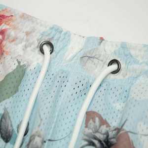 Shorts en maille pour hommes, taille élastique, couleur unie, décontractés, respirants, séchage rapide, polyester, logo personnalisé - Product Image 5