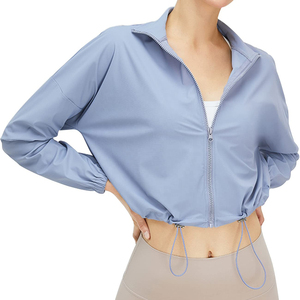 Pull de sport décontracté pour femme, col zippé, manches longues, coupe ample, idéal pour le fitness, la course et le yoga, collection automne-hiver, prix abordable - Product Image 3