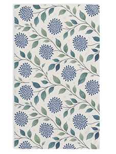 Custom New Floral Printed Cotton Hand Towel With Purple Flowers Orange <b>Leaves</b> White Background Digital Print Bathroom Decor 2026 - Product Image 3