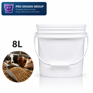 8L Plastic Feed Container with Flat Lid for Feed Storage, ISO 9001 Manufacturer - Product Image 1