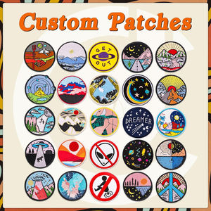 Patchs en chenille personnalisés en gros, thermocollants, avec logo lettre brodé pour vêtements, chapeaux, sacs, directement de l'usine OEM, MOQ 100 pièces - Product Image 2