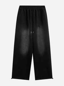 <b>Jogger</b> Trousers Straight Casual Wear French Terry <b>Polyester</b> Cotton Acid Wash Sun Faded Breathable Eco-Friendly Jogging Pants Men - Product Image 6