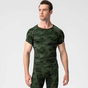 Maillot de compression personnalisé OEM, imprimé numériquement, respirant, séchage rapide, 300g Polyester/Nylon/Spandex pour hommes adultes, vente en gros à bas prix - Product Image 1