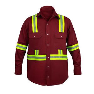 Camisa de Trabajo para Hombre, Manga Larga, Duradera, Uniforme de Oficina, Estilo Casual de Negocios, Camisa de Trabajo de Manga Larga - Product Image 1