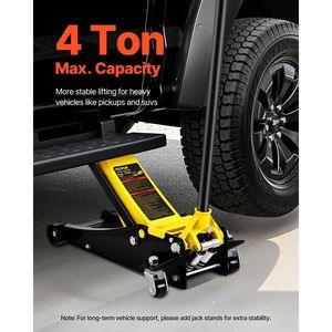 Gato hidráulico de suelo de acero de 4 toneladas de perfil bajo con doble pistón y elevación rápida para coches, ideal para elevaciones rápidas de vehículos. - Product Image 3