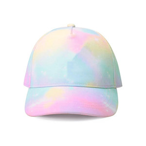 Gorra Unisex de 6 Paneles con Estampado Tie-Dye en Colores Pastel, Ajustable, para Adultos, Uso Casual de Primavera/Verano - Product Image 2