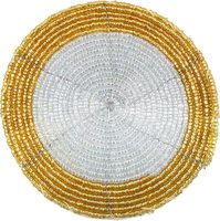 Ensemble de sous-verres en perles de verre rondes de 4 pouces, style bohème fait main, épaisseur personnalisée, napperons de table