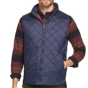 Gilet matelassé noir pour homme Zipro Industries, col montant, fermeture éclair, coupe-vent, décontracté, hiver, couleur unie, 100% polyester. - Product Image 2