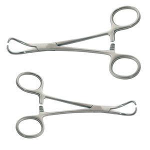 Pinza manual para toallas Backhaus, instrumento quirúrgico reutilizable de acero inoxidable, certificado CE Clase I, para uso en quirófanos. - Product Image 2