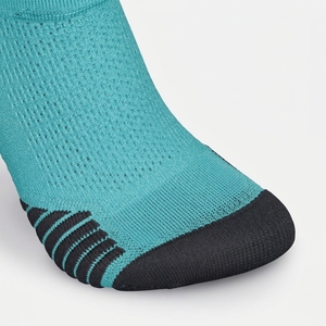 <b>Men's</b> Teal Ankle <b>Socks</b> Knitted Breathable Spandex Polyester Summer Sports Wear Regular Style Solid Pattern Thin Fit - Product Image 2