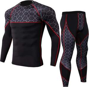 Combinaison de yoga personnalisée OEM imprimée par sublimation, manches courtes, ensemble 2 pièces écologique, design unisexe, tissu polyester et élasthanne, élastique - Product Image 2