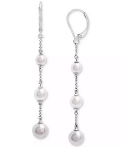 Orecchini Pendenti a Goccia Graduati con Perle d'Acqua Dolce Coltivate (5-7mm) in Argento Sterling |   Macy's - Product Image 1