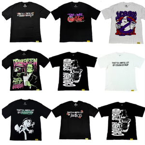 เสื้อยืดคอกลมคุณภาพสูง เนื้อผ้าคอตตอน 100% หนัก 230 กรัม ทรงหลวม สไตล์ฮิปฮอป สตรีทแวร์ สำหรับผู้ชาย  รับสกรีนโลโก้ตามแบบ - Product Image 1