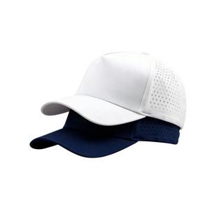 Casquette de golf structurée à 5 panneaux, fabrication OEM, logo brodé personnalisé, visière bicolore, réglable, pour le sport - Product Image 6