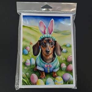 Teckel lunatique chasse aux oeufs de Pâques A7 cartes de voeux Pack de 8 cartes vierges avec enveloppes taille 5x7 - Product Image 3