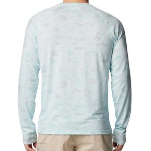 Camiseta de Manga Larga para Hombre, Cuello Redondo, Azul Claro, Estampada, de Secado Rápido, Informal, Corte Regular, Tejido de Poliéster - Product Image 3