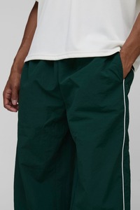 Custom Logo Embroidery 100% Polyester Anti-Wrinkle Men's Lightweight Drawstring Jogger <b>Pants</b> Custom Washed Loose Wide Leg <b>Pants</b> - Product Image 2