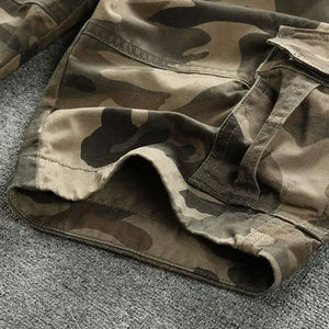 Shorts tactiques en toile de coton écologique pour hommes, fermeture à cordon, multi-poches, pour la randonnée et la chasse - Product Image 5