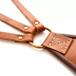 Sangle de transport en cuir pour leurres de chasse, multi-boucles, avec anneaux métalliques et mousqueton, pour l'extérieur, vente en gros - Product Image 2