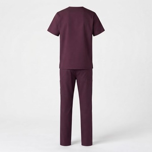 Ensemble d'uniformes médicaux bordeaux pour bloc opératoire – Tenues d'hôpital pour médecins, infirmières, dentistes – Idéal pour l'hiver et l'été - Product Image 3