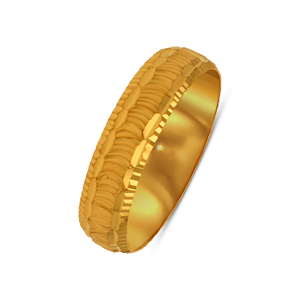 Luxury Gold Wide Band <b>Ring</b> For <b>Men</b> Featuring Intricate Woven Texture Curved Ribbed Pattern Faceted Borders And Designer Finish - Product Image 1