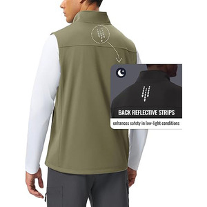 Chaleco de Golf Clásico para Hombre, Corte Regular, Chaqueta sin Mangas de Softshell, Chaleco Deportivo Tradicional de Alto Rendimiento - Product Image 3