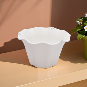 Pot de fleurs suspendu résistant aux UV Jardinière en plastique durable avec motif tulipe pour décoration de balcon extérieur - Product Image 3