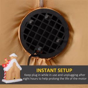 Christmas Outdoor Holiday Yard Decorations Inflatable Gingerbread House - Product Image 6