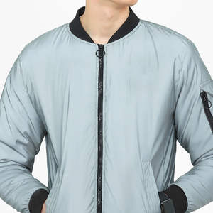 Latest Model 2026 <b>Men</b> Clothing Sleeve Zipper Pocket Full Zip Bomber <b>Jacket</b> Slim Fit Biker Riding Satin Breathable Bomber <b>Jackets</b> - Product Image 2