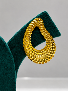 Pendientes de Araña GPC de Latón Chapado en Oro al por Mayor con Patrón de Hoja Texturizada en Forma de Lágrima para Mujer, de Lujo, de Moda, Regalo, Pieza Destacada - Product Image 3