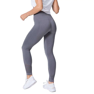 Leggings de yoga pour femmes, tricotés, taille haute, écologiques, antibactériens, séchage rapide, respirants, longueur intégrale, pour la gym et le fitness - Product Image 4