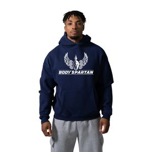 Sweat-shirt à capuche pour homme, bleu marine, en molleton épais, manches longues, décontracté, streetwear, vêtements de sport - Product Image 1