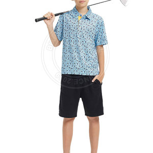 Polo de golf pour jeunes, coupe confortable et flexible, fabriqué avec un tissu léger et rafraîchissant, idéal pour un style de vie actif, les voyages et les sports. - Product Image 4