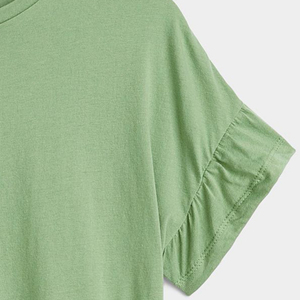 Top Corto Cómodo y Ajustado para Verano, Manga Corta, Estilo Casual, Lindo y a la Moda, Ajuste Delgado, Suave, Estilo Diario - Product Image 3