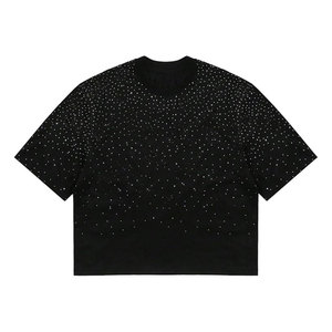 บริการ OEM รับผลิตเสื้อยืดผู้ชายแบบสั่งทำพิเศษ พิมพ์ลายแบบซับลิเมชั่น เนื้อผ้าโพลีเอสเตอร์/คอตตอน ระบายอากาศได้ดี เป็นมิตรต่อสิ่งแวดล้อม ประดับด้วยคริสตัล ขายส่ง - Product Image 1