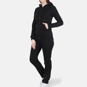 Trendy Women Tracksuit 2 Piece Fleece Set <b>Zip</b> <b>Up</b> Hooded Sweatshirt Jogging Pants Casual Sportswear Activewear Ladies Sweatsuit - Product Image 3
