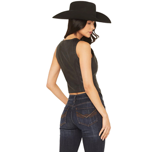 Chaleco de Cuero para Mujer, Piel de Cordero Genuina, Diseño Personalizado, Precio de Fábrica, Fabricante Mayorista - Product Image 2