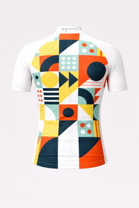 เสื้อจักรยานแบบไม่มีแขน ระบายอากาศ ป้องกันแบคทีเรีย พิมพ์ลายดิจิตอลชื่อทีม ดีไซน์เรขาคณิต โพลีเอสเตอร์ 100% สำหรับทุกเพศ รับผลิตแบบ OEM - Product Image 4